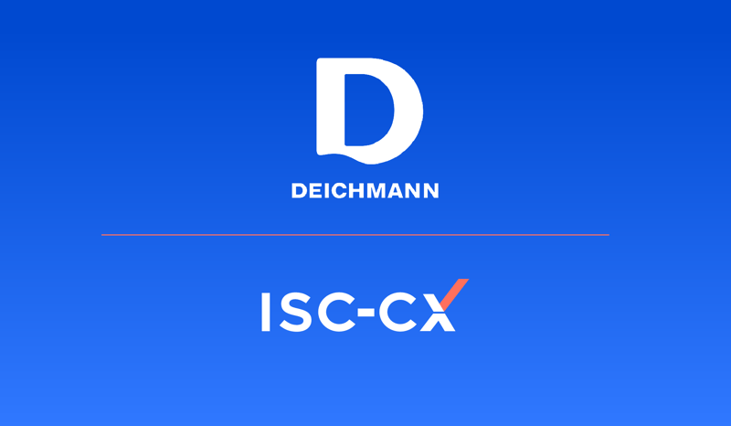 DEICHMANN and ISC-CX logos representing their mystery shopping partnership to improve customer experience and retail service quality in Spain and Portugal.